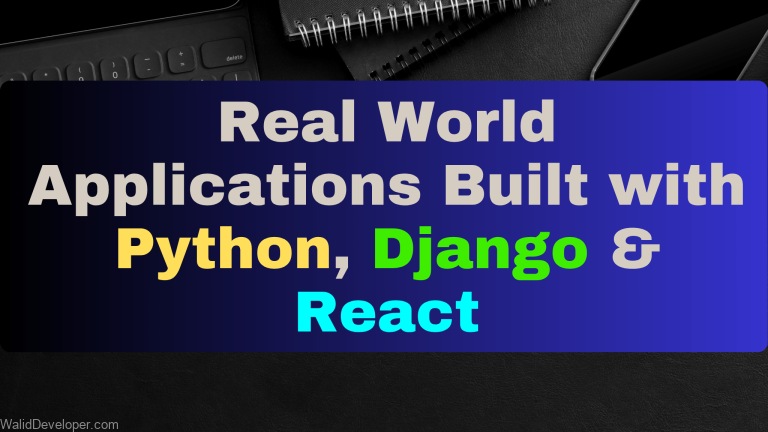Real World Applications Built with Python, Django & React 4 Real World Applications Built with Python, Django & React